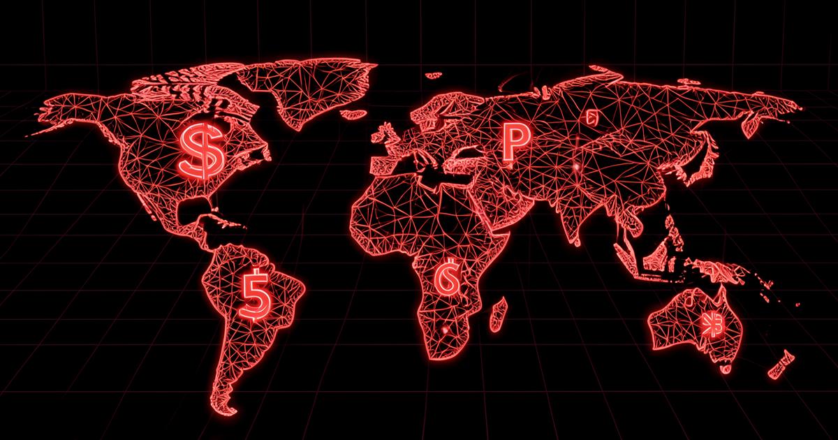 Forex trading concept map of world currencies discussed in Fjord Markets platform research